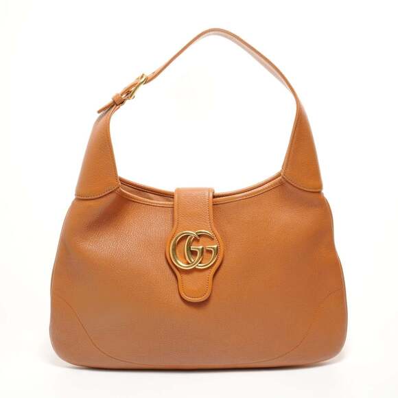 GUCCI Handbags - Gucci 726274 Double G One-Shoulder Aphrodite Medium Shoulder Bag Brown